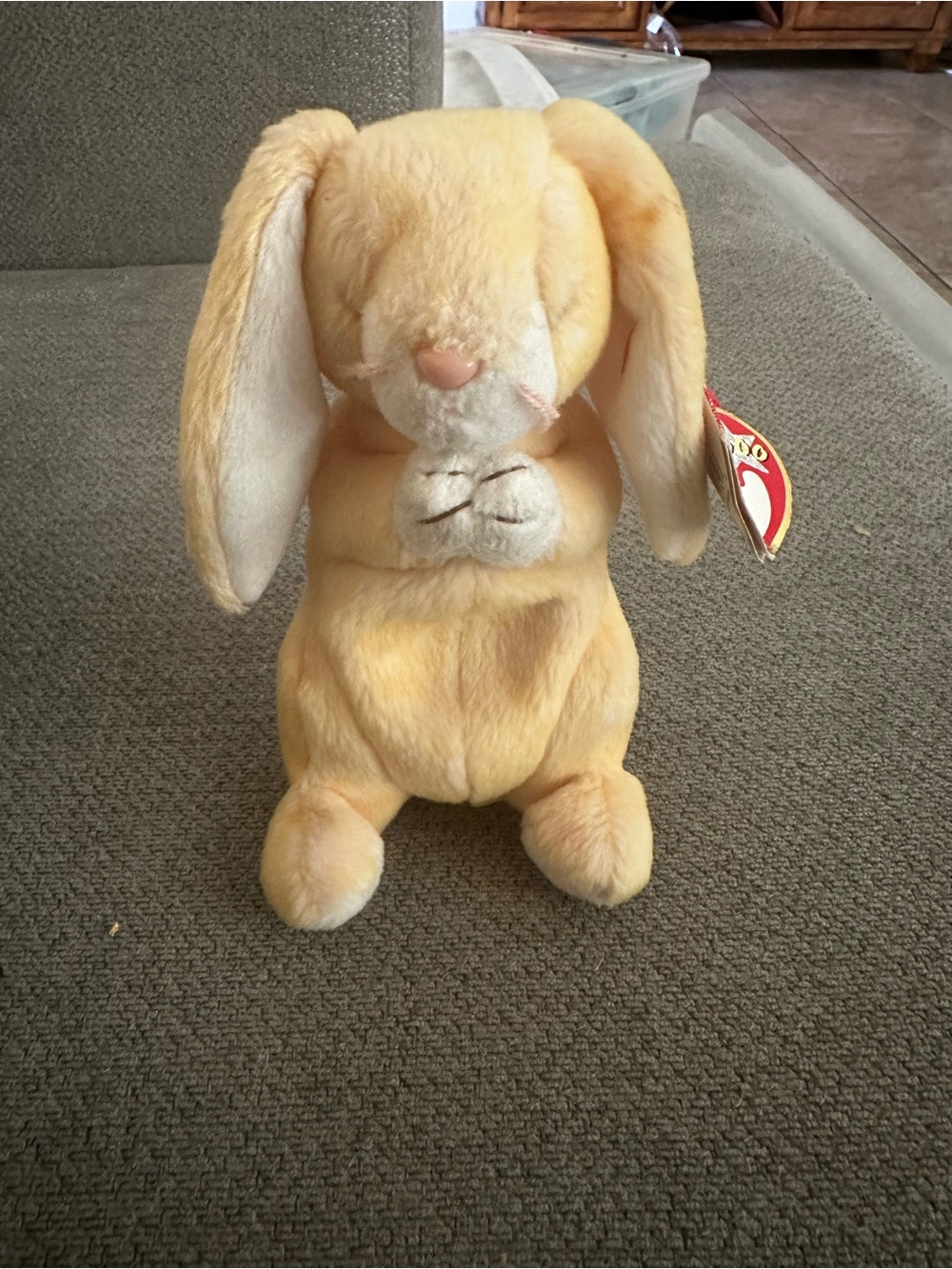 Ty Grace Yellow Bunny Plush with Floppy Ears